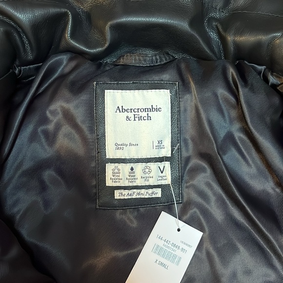 Never worn Abercrombie faux leather puffer - Picture 2 of 4